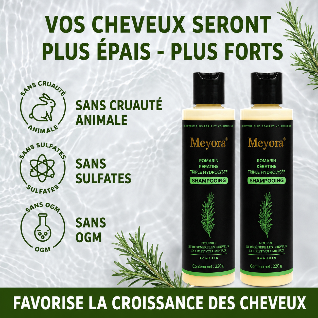 Shampooing Meyora Volumisant pour Cheveux Plus Épais